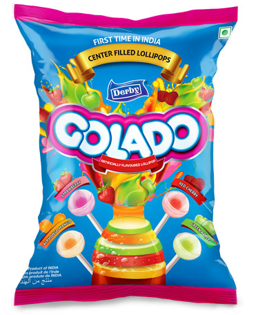 golado, center filled lollipop