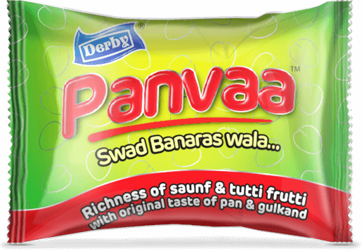 panvaa, pan flavour candy, tutti fruity candy, derby india, confectionery packaging design, brij design studio, suncrest food maker, mumbai, india, wholesale candies, candy lollipop manufacturer, confectionery manufacturers