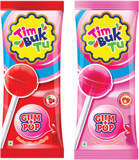 GUM tim buk tu, black cherry lollipop, flavoured lollipops